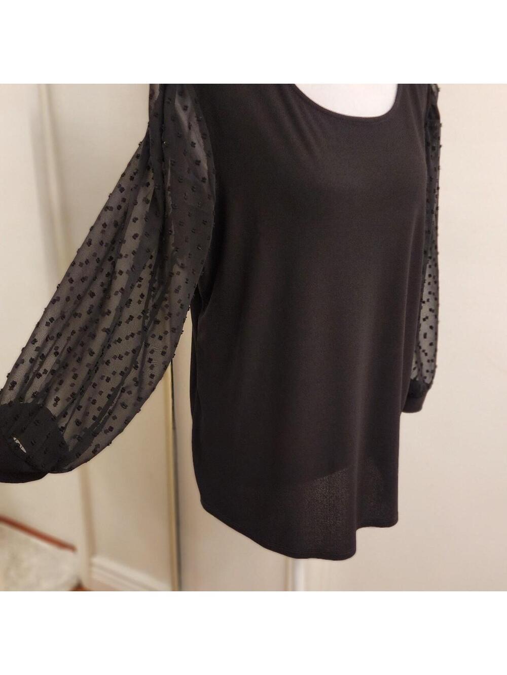 CeCe Women's Black Blous - Picture 3 of 6